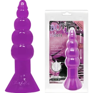 Boğumlu Silikon 17 Cm Butt Plug Vantuzlu Anal Plug Anal Tıkayıcı