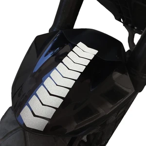 Çınar Extreme Ok Tasarımlı Çamurluk Kask Sticker Reflektif, Floresan, Düz Renkler Gri