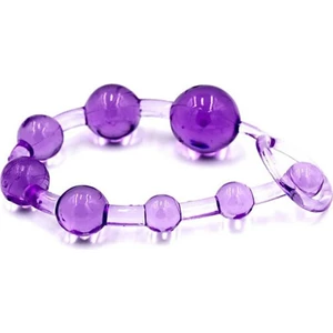 Pretty Love Anal ve Vajinal 25 cm Sıralı Jel Zevk Topları Anal Plug Mor