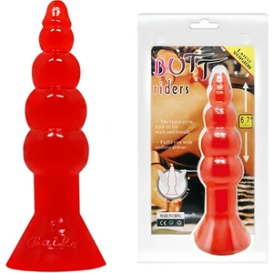 Butt Riders 17 Cm Boğumlu Silikon Vantuzlu Anal Plug Dildo Tıkaç