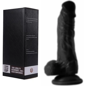 Bulish 17 Cm Zenci Realistik Güçlü Vantuzlu Lüks Dildo Penis