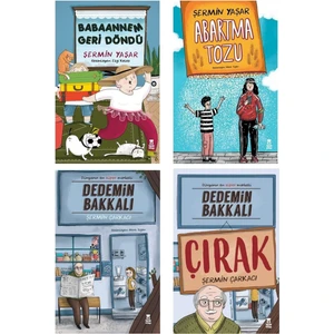 Babaannem Geri Döndü - Abartma Tozu - Dedemin Bakkalı - Dedemin Bakkalı - Çırak Şermin Yaşar 4 Kitap Set