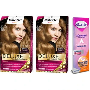 Deluxe Set Saç Boyası 7-65 Altın Parıltılı Taffe 2 Adet
