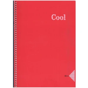 Keskin Color A4 Defter 60 Yaprak Çizgili Spiralli Pp. Kapak Cool Kırmızı