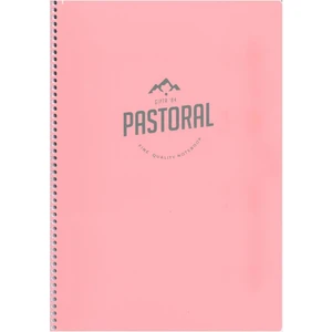 Defter 72 Yaprak Çizgili Spiralli Pp. Kapak 17 x 24 cm Pembe Pastoral