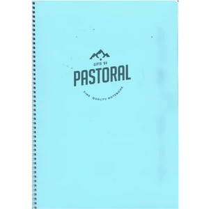 Defter 72 Yaprak Çizgili Spiralli Pp. Kapak 17 x 24 cm Mavi Pastoral