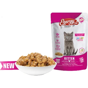 Yavru Tavuklu Islak Mama Cat Food Energy 24 x 85 gr