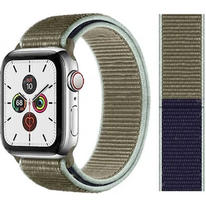 Bilişim Aksesuar Apple Watch Uyumlu Serisi 1/2/3/4/5/6 Se Spor Loop Dokuma Hasır Kordon 42 mm - 44 mm