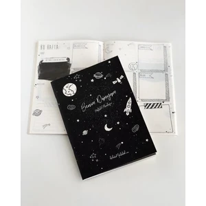 Benim Dünyam Haftalık Planlayıcı 14x20 cm 48 Yaprak Siyah Renkli