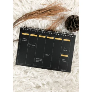 Haftalık Planlayıcı Planner Siyah Beyaz