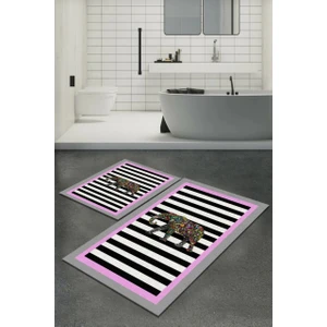 Cappio Banyo Paspası- Çizgili Fil Desen