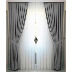 İ.D İpek Dokuma Açık Gri Pileli Kadifemsi Fon Perde Yüksek Kalite Tek Kanat