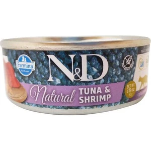 N&d Cat Natural Tonno E Gamberettı Lattına 80 gr
