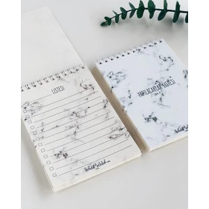 Mermer Tasarım Yapılacaklar Listesi Defter Beyaz