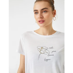 Kadın Yazılı Baskılı Tişört