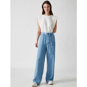 Kadın Geniş Paça Pantolon Kemerli