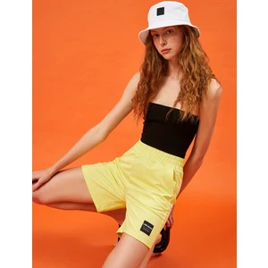 Amblemli Şort Pamuklu