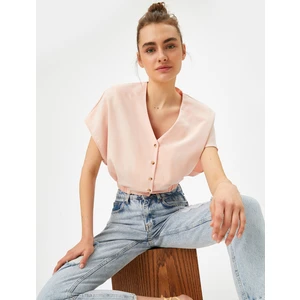 Crop Gömlek Kısa Kollu