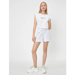 Kadın Yüksek Belli Bağlamalı Şort