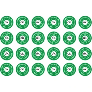 Etiket Sanatı Kendinden Yapışkanlı Etiket Kontrol Edildi Etiketi Sticker Çap 5 cm 1000'LI