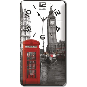 M3 Decorium Londra Saat Kulesi Kırmızı Telefon Kulübesi Manzaralı Duvar Saati