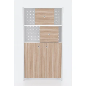 Stack Dosya Dolabı Melamin 44*80 Dört Bölmeli Sürgü Kapaklı Perfore Sac