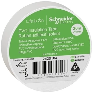 2420104, Beyaz, Pvc Elektriksel Izolasyon Bandı, 1 Adet
