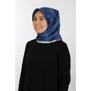 Koyu Mavi Aker Ipek Krep Saten Eşarp 7208701-323