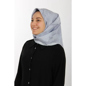 Mavi Gri Aker Ipek Krep Saten Eşarp 7208701-321