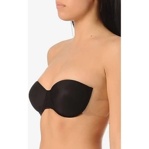 Yeni Inci Kadın Siyah Sırtsız Desteksiz Sütyen 8003