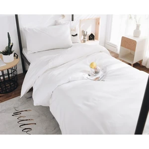 Çarşafı Lastikli Beyaz Ranforce Tek Kişilik Nevresim Takımı