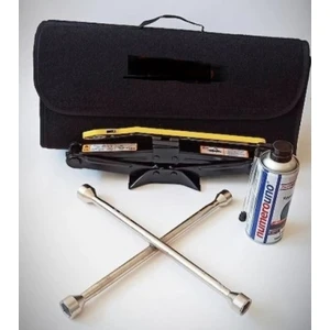 Oto Araç Stepne Seti-Lastik Kiti-Kriko-Bijon Anahtarı-Çanta-Lastik Spreyi Set