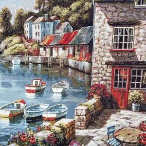 Niva Goblen Manzara Serisi-8k Dokuma Goblen Kumaş-Eski Venedik