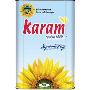 Karam Ayçiçek Yağı Teneke 18 lt8697158000628