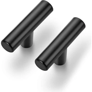 Rayne T Bar Mat Siyah Düğme Kulp