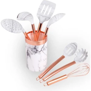 5 Parça Mermer Desenli Silikon Kepçe Seti DC1.PM-2624