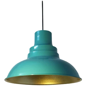 Rys Tasarım Rys Retro Metal Turkuaz Mavi Dekoratif Rustik Metal Sarkıt Avize Çap:30 cm