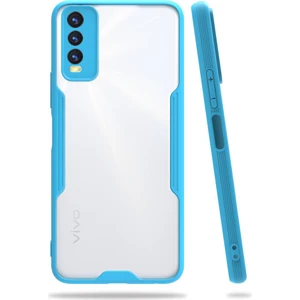 Kzy Vivo Y20 Kılıf Kamera Korumalı Colorful Kapak - Mavi