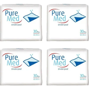 Pure Med  60X90 cm Yatak Koruyucu Örtü 30'lu 4 Paket