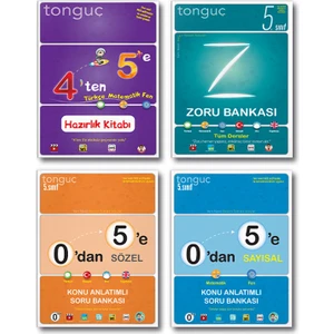 Tonguç Akademi Tonguç 5. Sınıf 4 Ten 5 E Hazırlık Seti Telafi Eğitimi Ön Hazırlık Zoru Bankası Set 4 Kitap 2021 - 2022