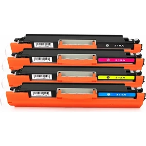 Photo Print Laserjet CP1025 Uyumlu 4 Renk Muadil Toner Seti CE310A-311A-312A-313A