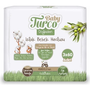 Baby Turco Doğadan Islak Havlu 3 x 60'lı
