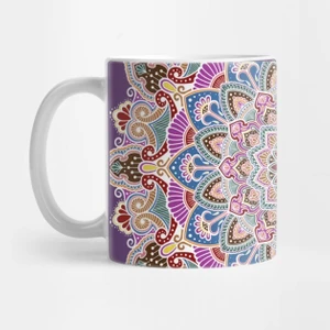 Vintage Mandala White Kupa Bardak