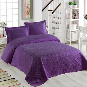 Ivy Mor Çift Kişilik Microfiber Kapitone Yatak Örtüsü