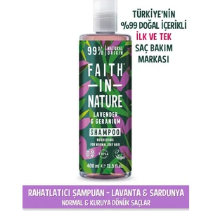 Faith In Nature %99 Doğal Içerikli Rahatlatıcı Şampuan- Normal&kuruya Dönük Saçlar Için Lavanta&sardunya