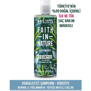 Faith In Nature %99 Doğal Içerikli Dengeleyici Şampuan- Normal&yağlanmaya-Kepeğe Meyilli Saçlar Için Biberiye