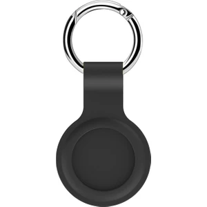 Apple Airtag Kılıf, Liquid Silicone Protective Case Siyah