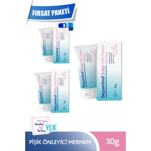 3'lü Bepanthol® Baby Pişik Önleyici Merhem 30 G +30 G+30 G