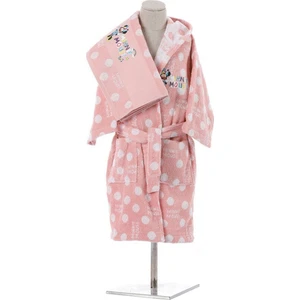 Lisanslı 2 Parça Bornoz+ Havlu 7-8 Yaş Minnie Pembe