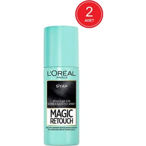 Loreal Magic Retouch Beyaz Kapatıcı Sprey Siyah 75 ml 2 Adet